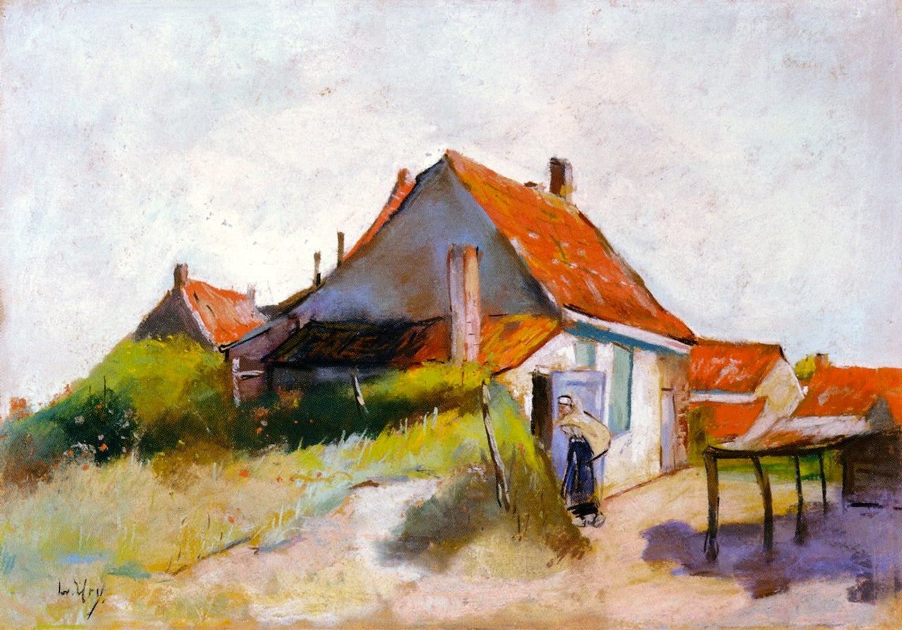 House with Red Roofs (Holland) by Lesser Ury,A3(16x12")Poster