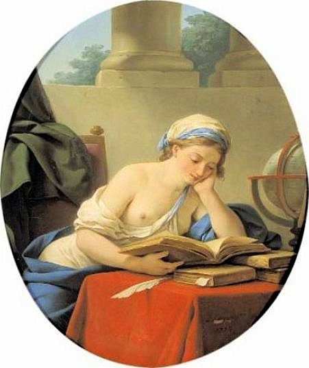 Philosphy, vintage artwork by Louis Jean François Lagrenee, 12x8" (A4) Poster