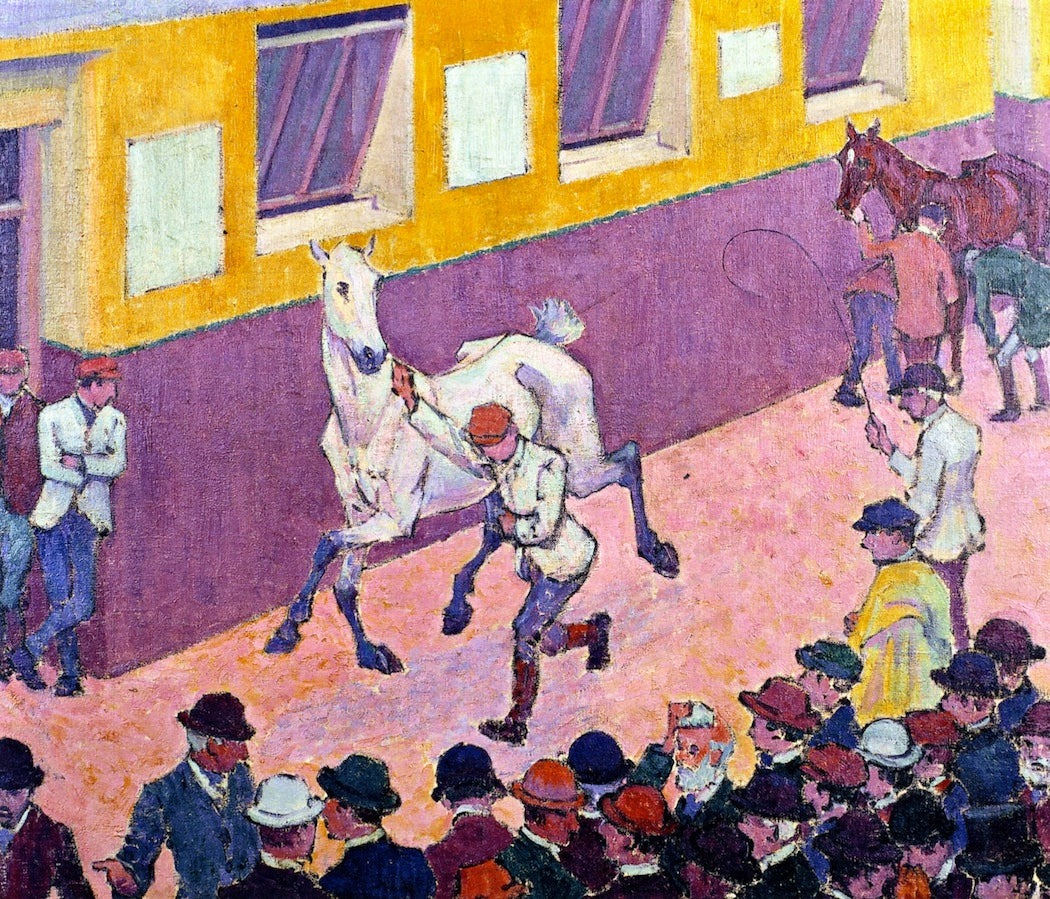 Showing the Paces, Aldridge's, vintage artwork by Robert Bevan, 12x8" (A4) Poster