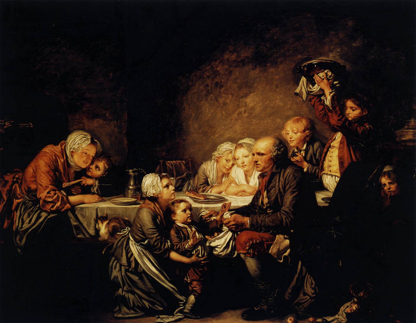 Epiphany, vintage artwork by Jean-Baptiste Greuze, 12x8" (A4) Poster