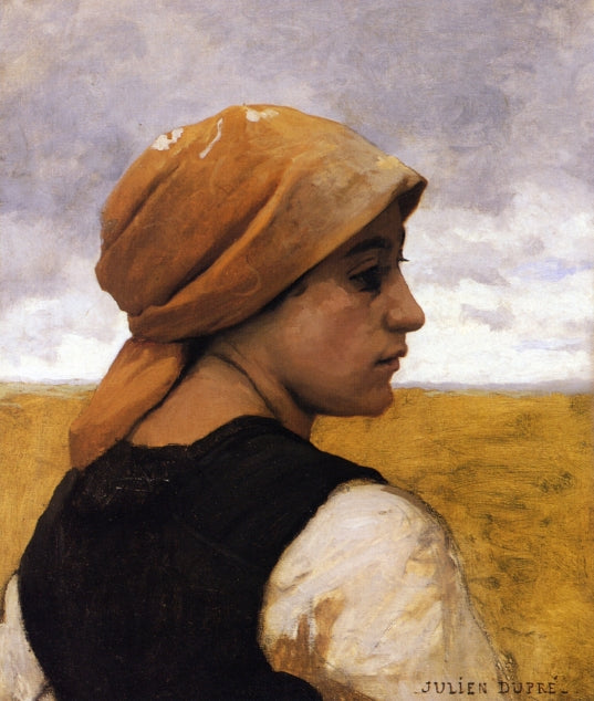 Peasant Woman in Profile by Julien Dupre,A3(16x12")Poster