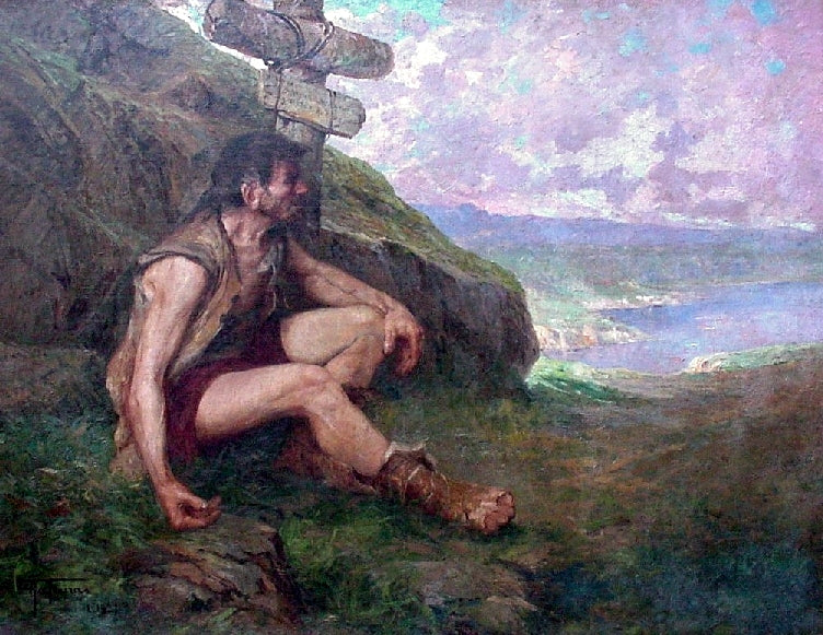 The Cross of Juan Hernandez, vintage artwork by Antonio Parreiras, 12x8" (A4) Poster