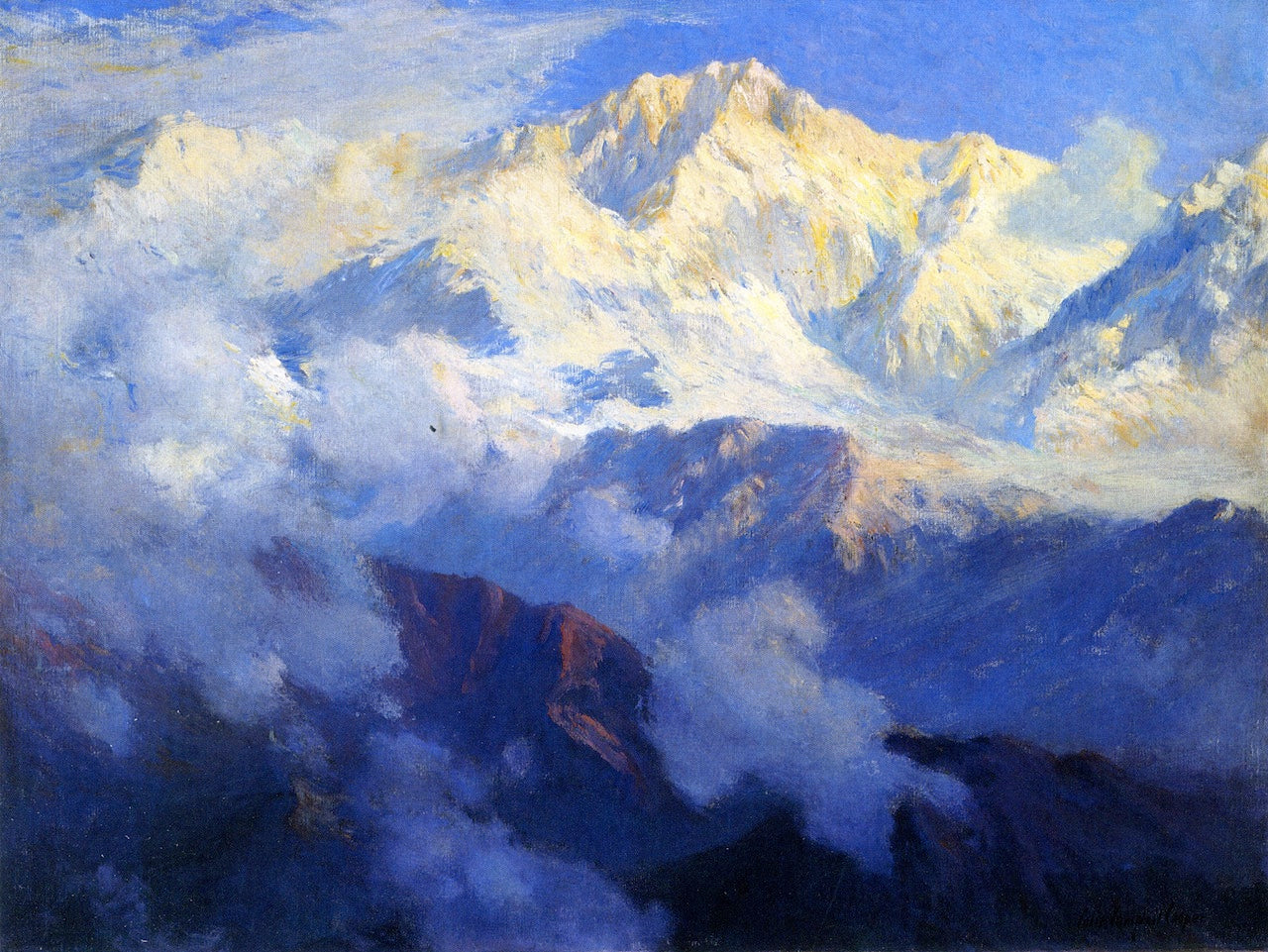 Kanchenjunga, The Himalayas by Colin Campbell Cooper,A3(16x12")Poster