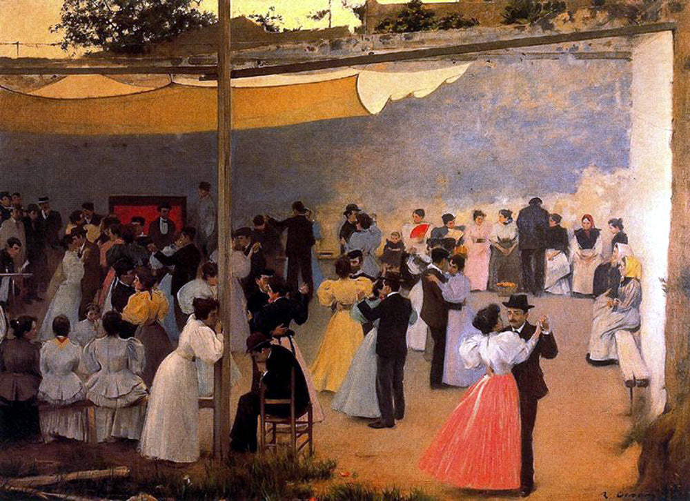 Ball de tarda, vintage artwork by Ramon Casas y Carbó, 12x8" (A4) Poster