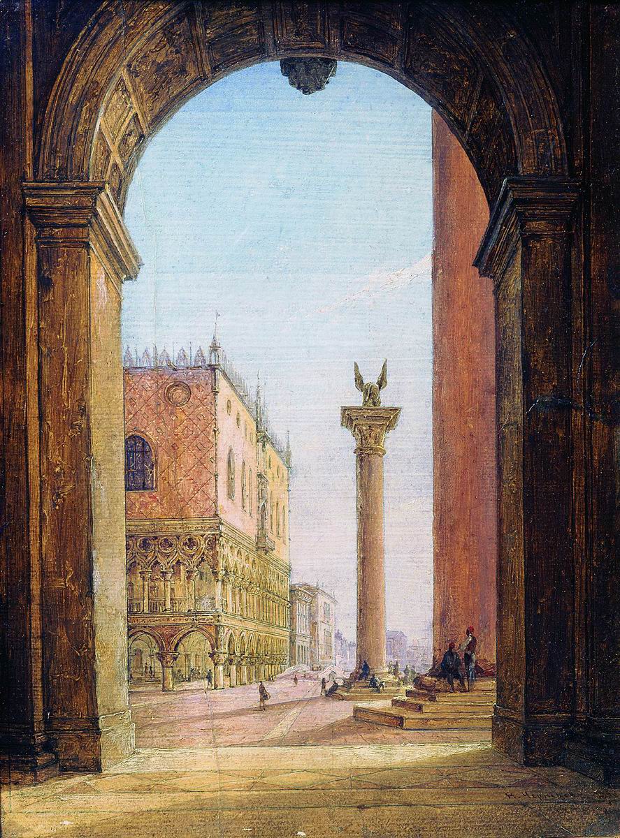 St. Mark's, Venice, vintage artwork by Nikanor Chernetsov, A3 (16x12") Poster Print