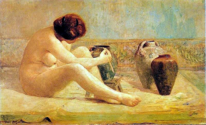 Fantasia, vintage artwork by Antonio Parreiras, 12x8" (A4) Poster