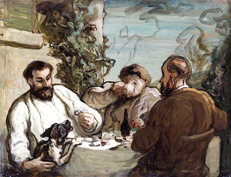 Lunch in the Country, vintage artwork by Honore Daumier, A3 (16x12") Poster Print