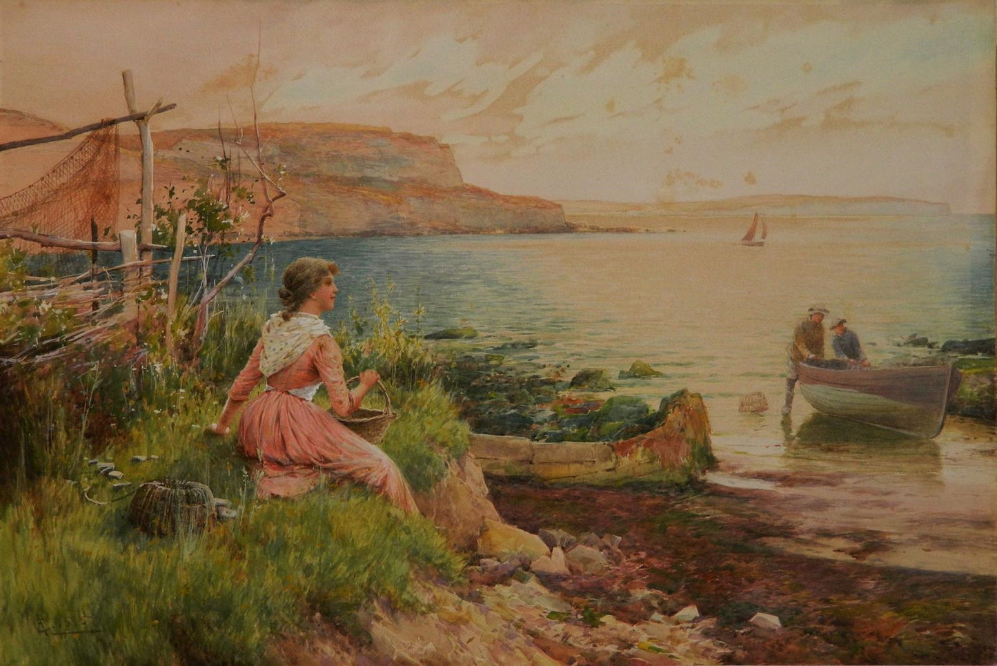 The Fisherman's Wife by Alfred Augustus Glendening, Jr.,A3(16x12")Poster