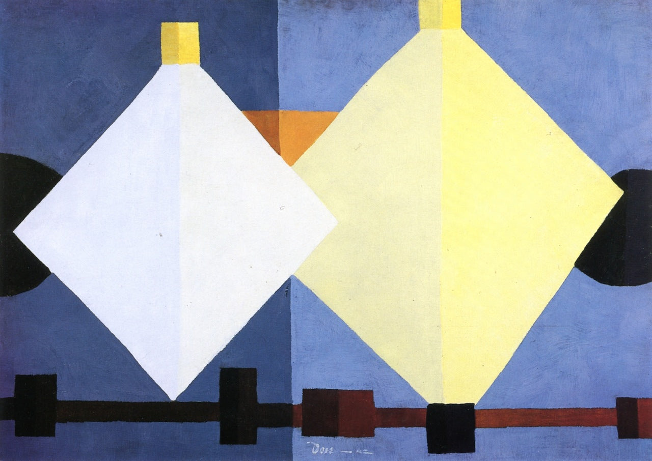 The Brothers, vintage artwork by Arthur Dove, 12x8" (A4) Poster