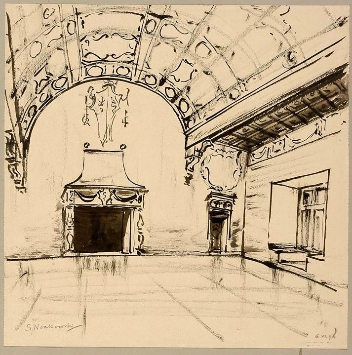 A Castle Hall by Stanislaw Noakowski,A3(16x12")Poster