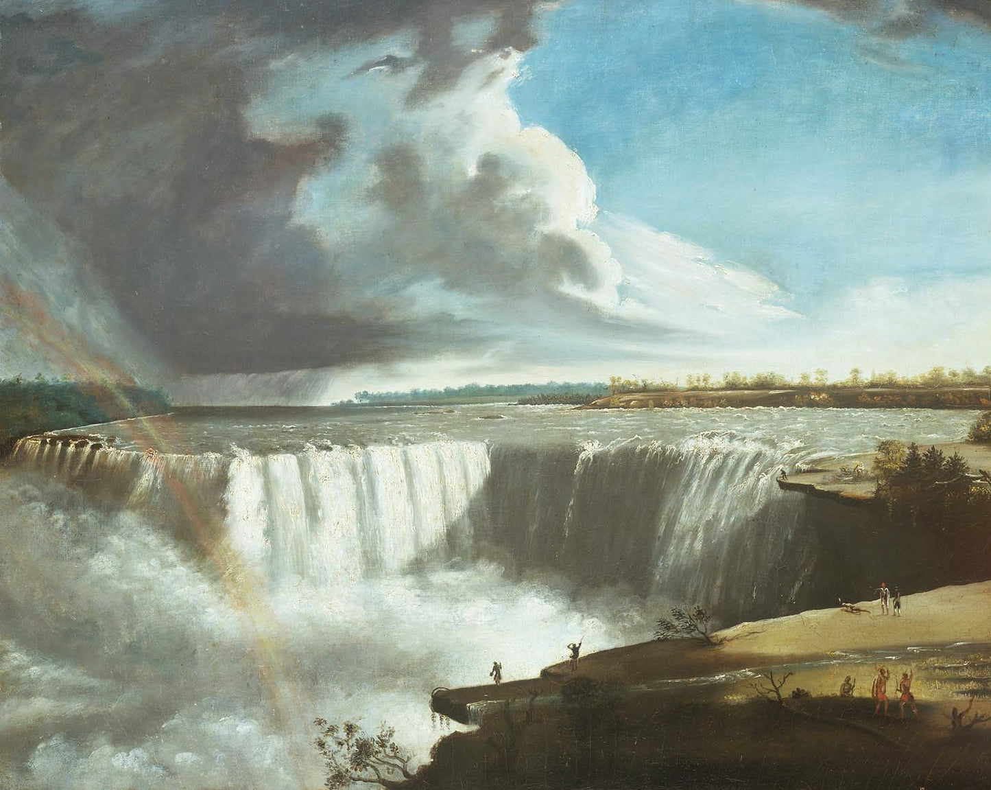 Niagara Falls from Table Rock, vintage artwork by Samuel Morse, A3 (16x12") Poster Print