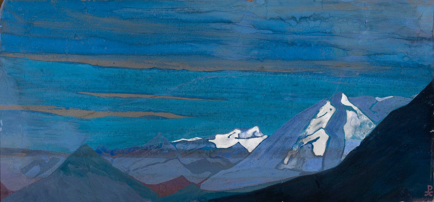 Himalayan Snows, vintage artwork by Nicholas Roerich, 12x8" (A4) Poster