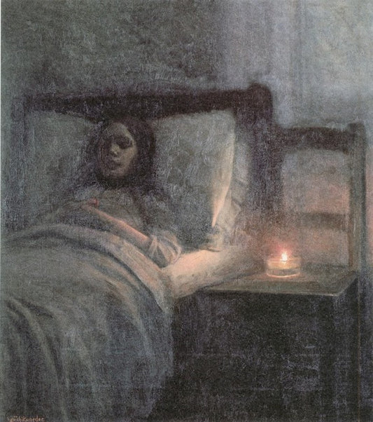 Dead Girl, vintage artwork by Jakub Schikaneder, 12x8" (A4) Poster