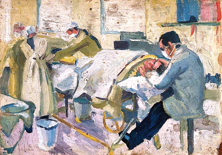 ng Theatre in a Hospital Ship by Jan (Godfrey Jervis) Gordon,16x12(A3) Poster