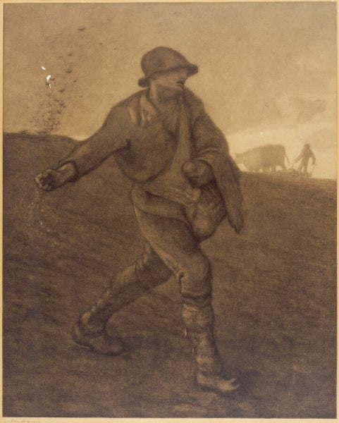 The Sower (after J-F Millet), vintage artwork by Matthijs Maris, 12x8" (A4) Poster