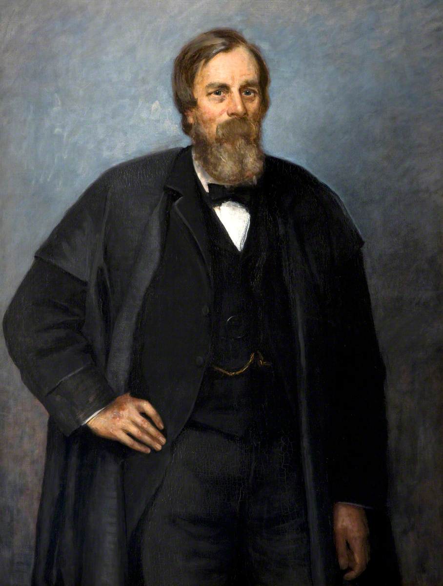 Professor John Purser (1835–1903), vintage artwork by Sarah Henrietta Purser, 12x8" (A4) Poster
