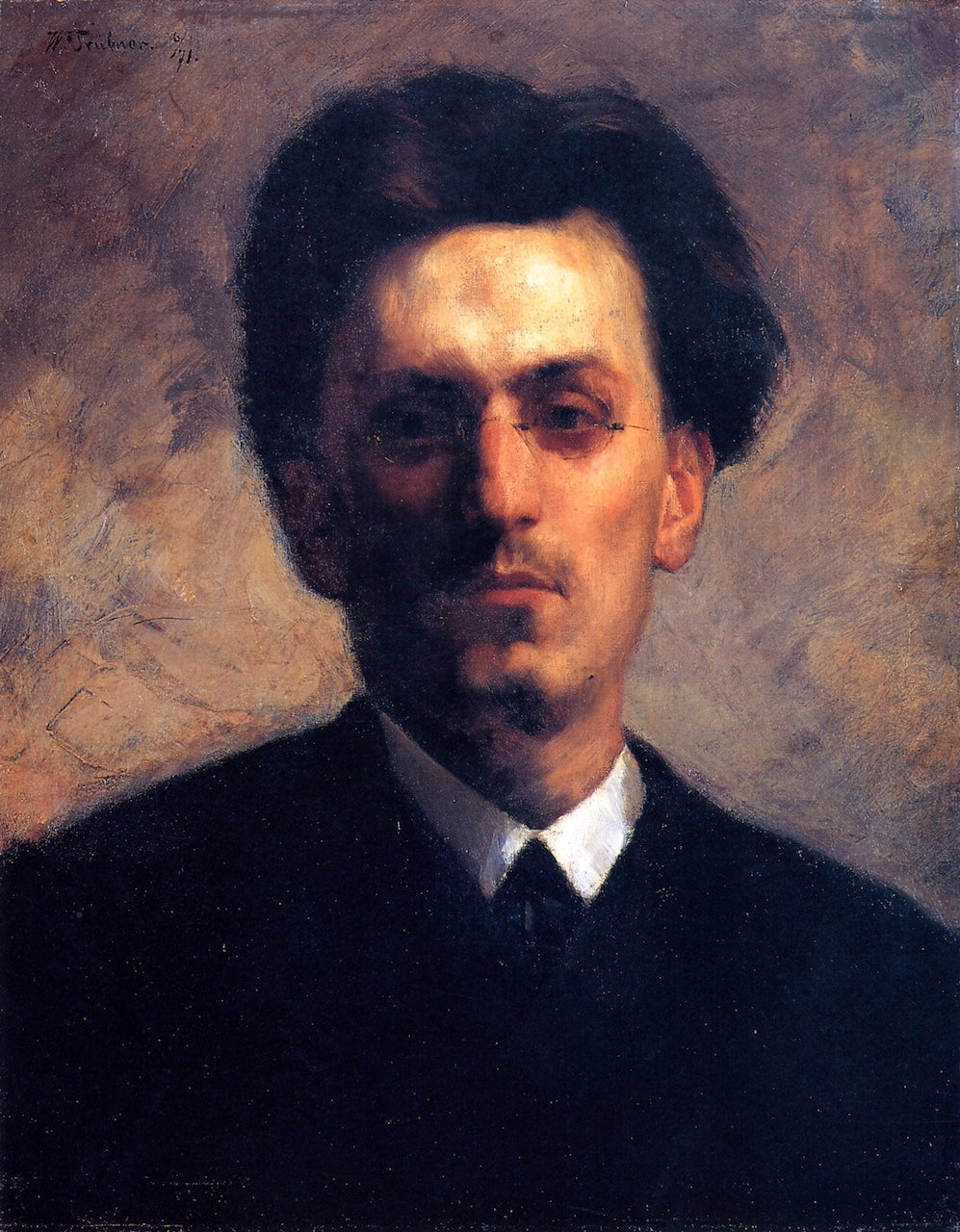 Carl Schuch (1846 - 1903), vintage artwork by Wilhelm Trübner, 12x8" (A4) Poster