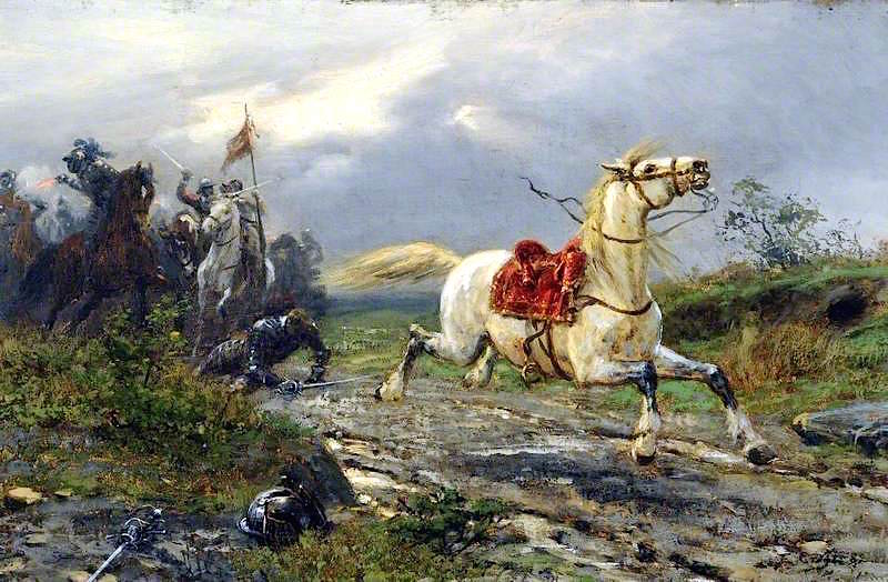 The Empty Saddle, vintage artwork by Ernest Crofts, 12x8" (A4) Poster