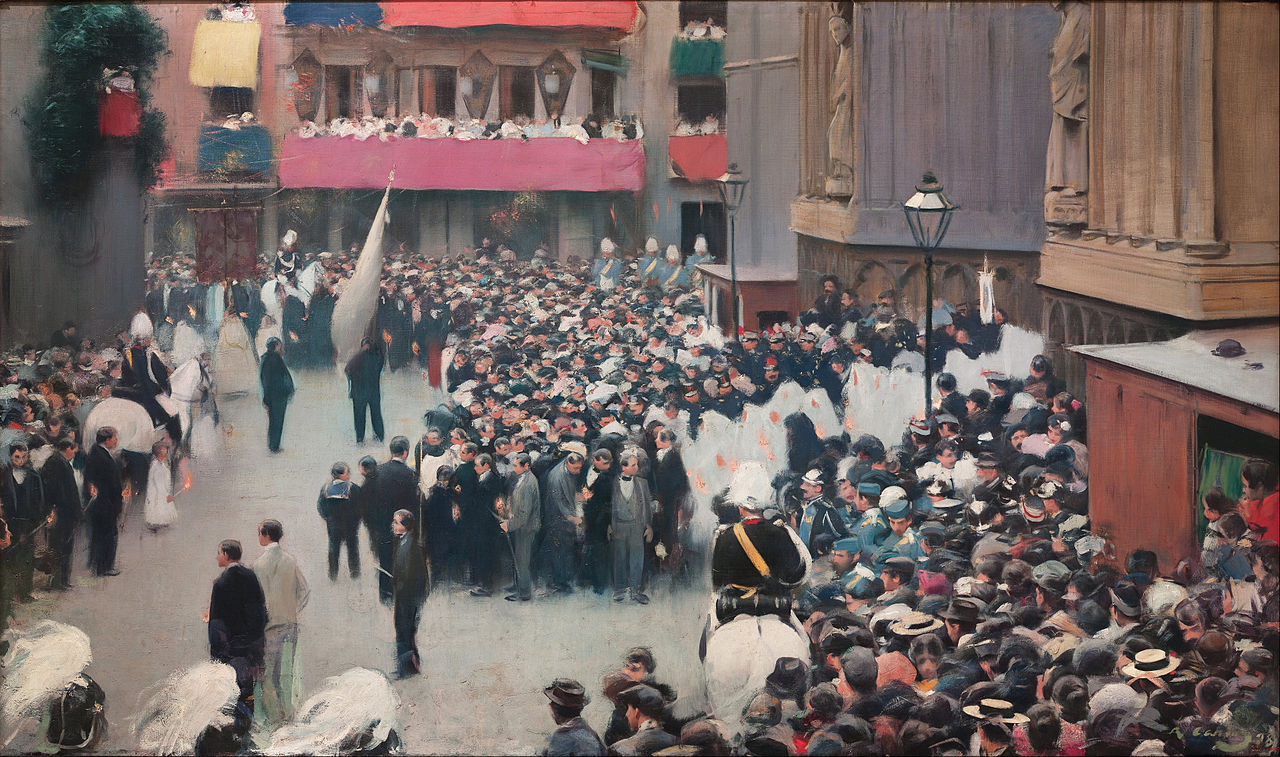 ing the Church of Santa Maria del Mar by Ramon Casas y Carbo,A3(16x12")Poster