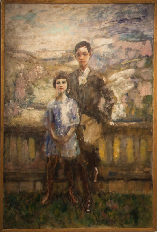 Annabelle and Michael McEvoy, vintage artwork by Ambrose McEvoy, 12x8" (A4) Poster