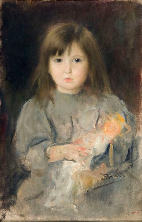 Portrait of the Artist's Daughter by Joan Brull,A3(16x12")Poster