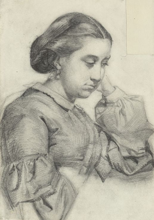 Bust of a Young Lady, vintage artwork by Mariàno Fortuny y Marsal, 12x8" (A4) Poster