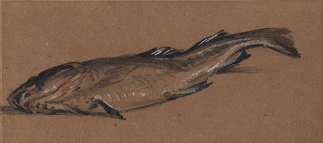 Dead Fish, vintage artwork by William James Müller, A3 (16x12") Poster Print