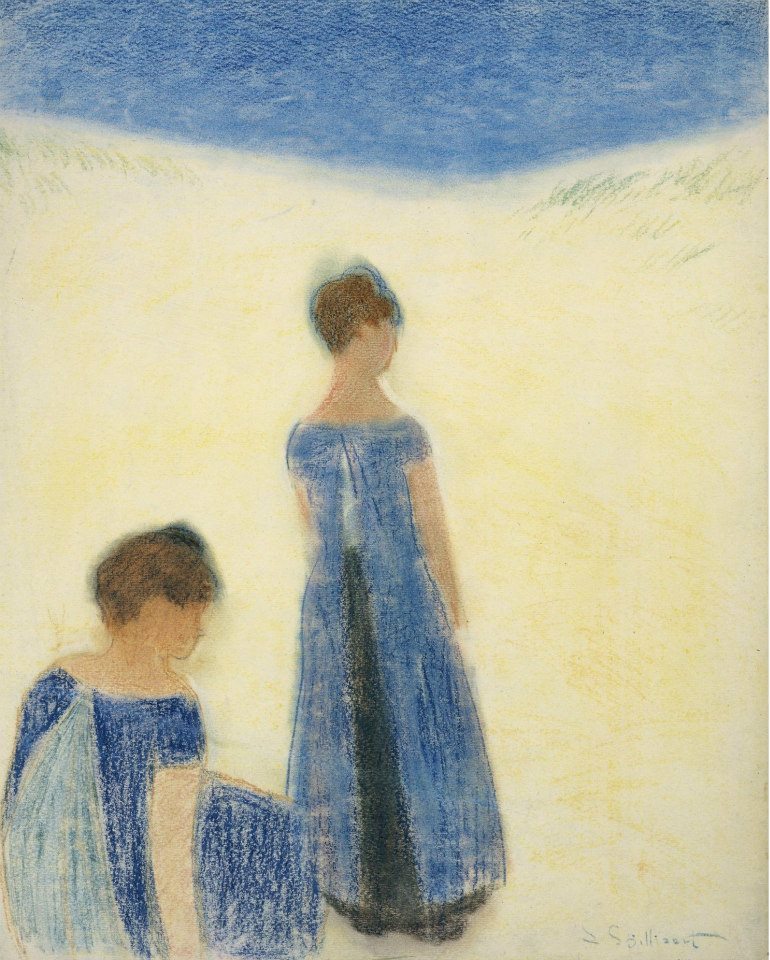Women on the Dunes, vintage artwork by Leon Spilliaert, 12x8" (A4) Poster