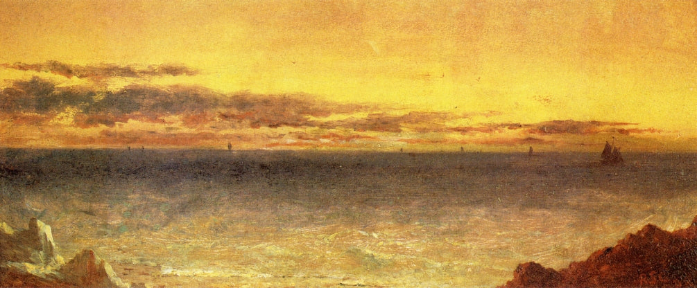 Costal View, vintage artwork by Robert Swain Gifford, 12x8" (A4) Poster