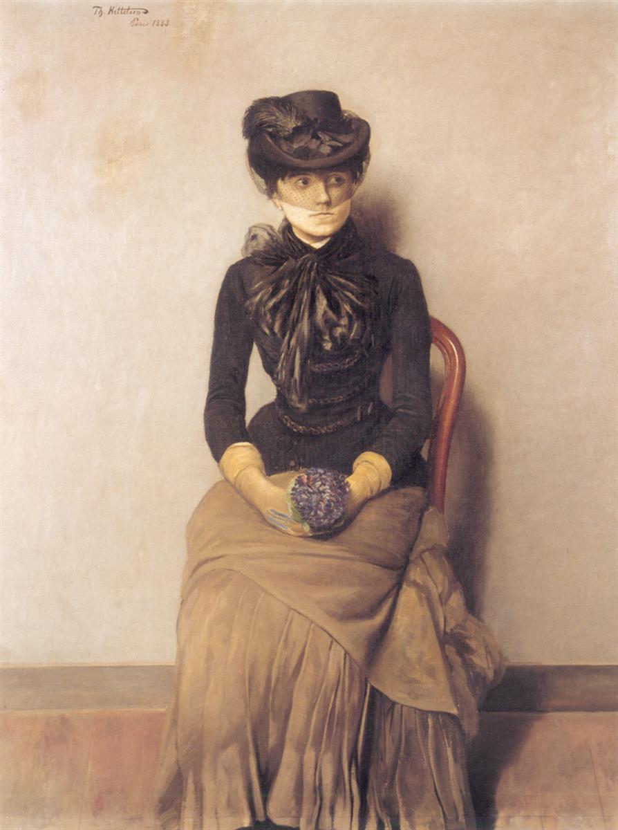 In the Waiting Room, vintage artwork by Theodor Severin Kittelsen, 12x8" (A4) Poster