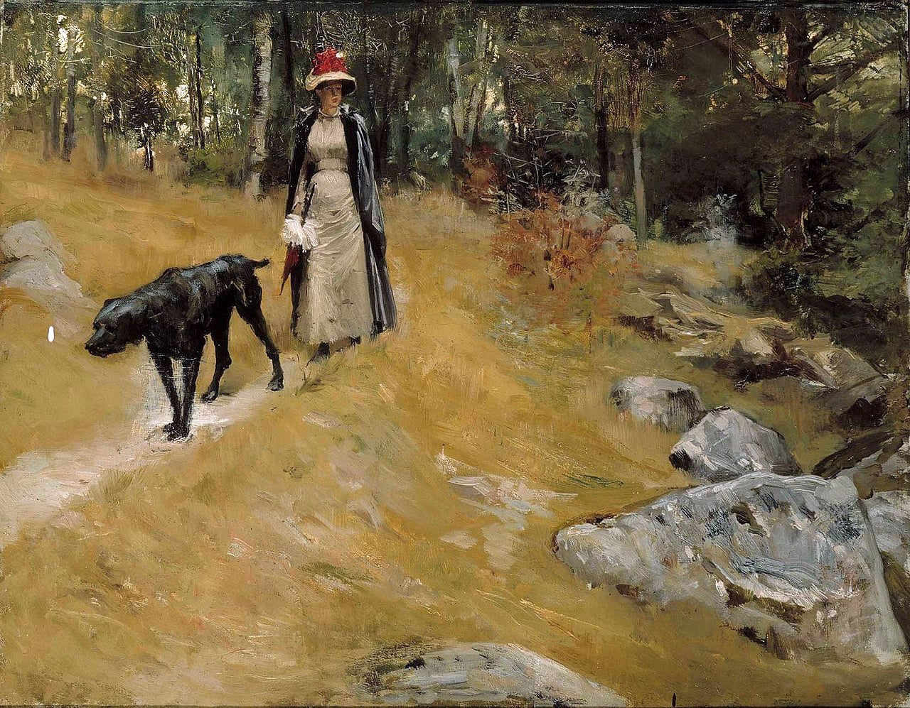 On the Shore Bank by Albert Edelfelt,A3(16x12")Poster
