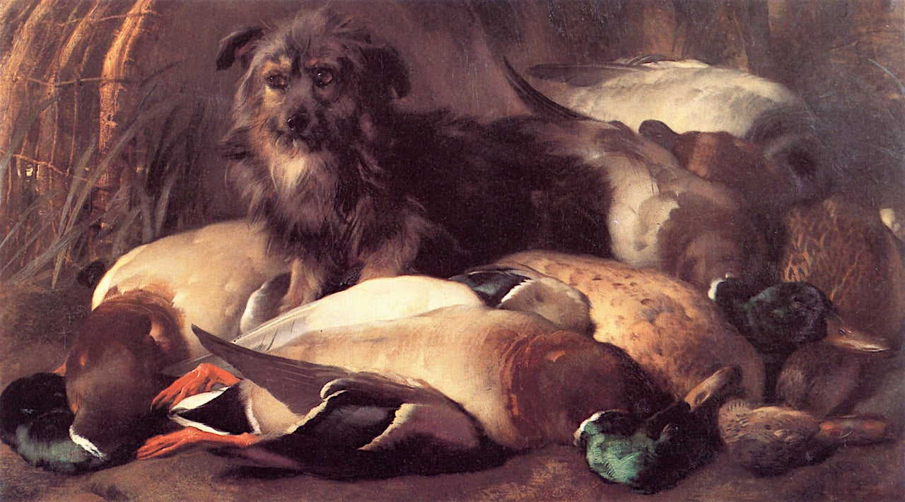 Decoyman's Dog and Duck, vintage artwork by Sir Edwin Landseer, A3 (16x12") Poster Print