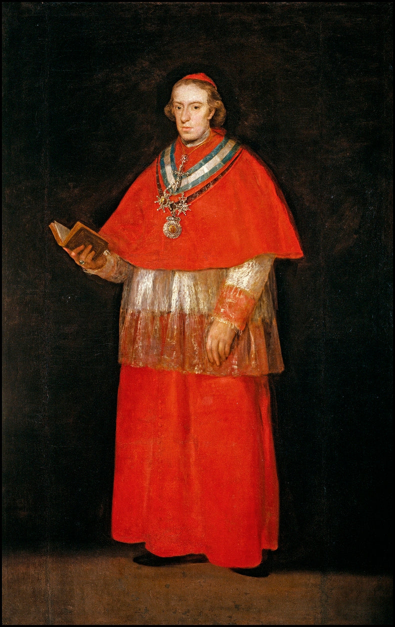 Cardinal Luis Maria de Borbon y Vallabriga, vintage artwork by Francisco de Goya y Lucientes, 12x8" (A4) Poster