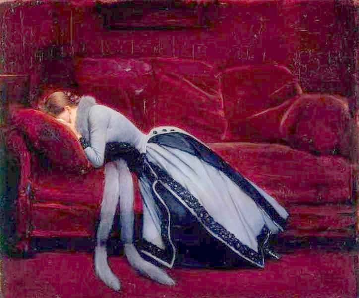 After the Misdeed, vintage artwork by Jean-Georges Beraud, 12x8" (A4) Poster