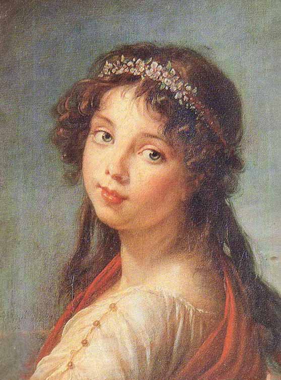 Julie Le Brun, vintage artwork by Élisabeth Vigee-Lebrun, 12x8" (A4) Poster