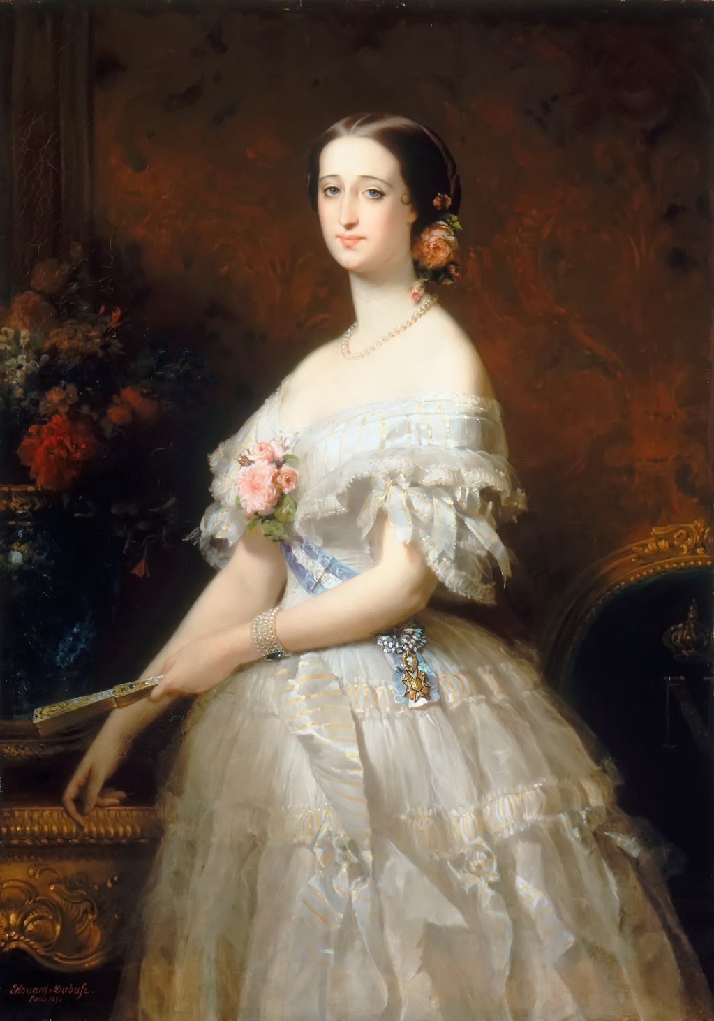 Empress Eugenie de Montijo, vintage artwork by Edouard Louis Dubufe, A3 (16x12") Poster Print