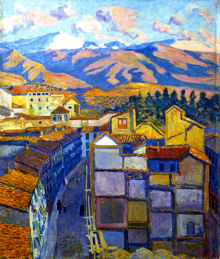 Derribos de Ganada, vintage artwork by Dario de Regoyos Y Valdes, 12x8" (A4) Poster