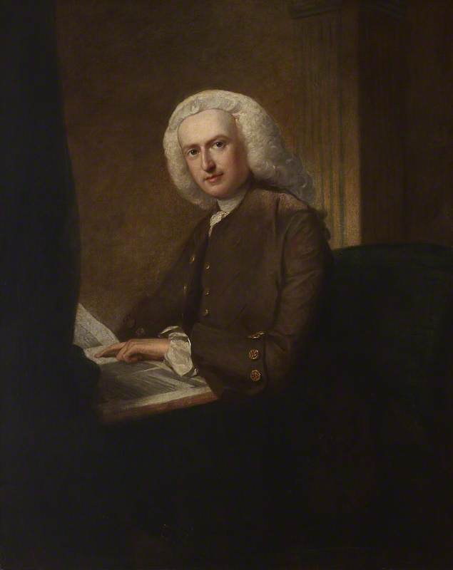 Dr Gowin Knight (1713–1772), Principal Librarian, vintage artwork by Benjamin Wilson, 12x8" (A4) Poster