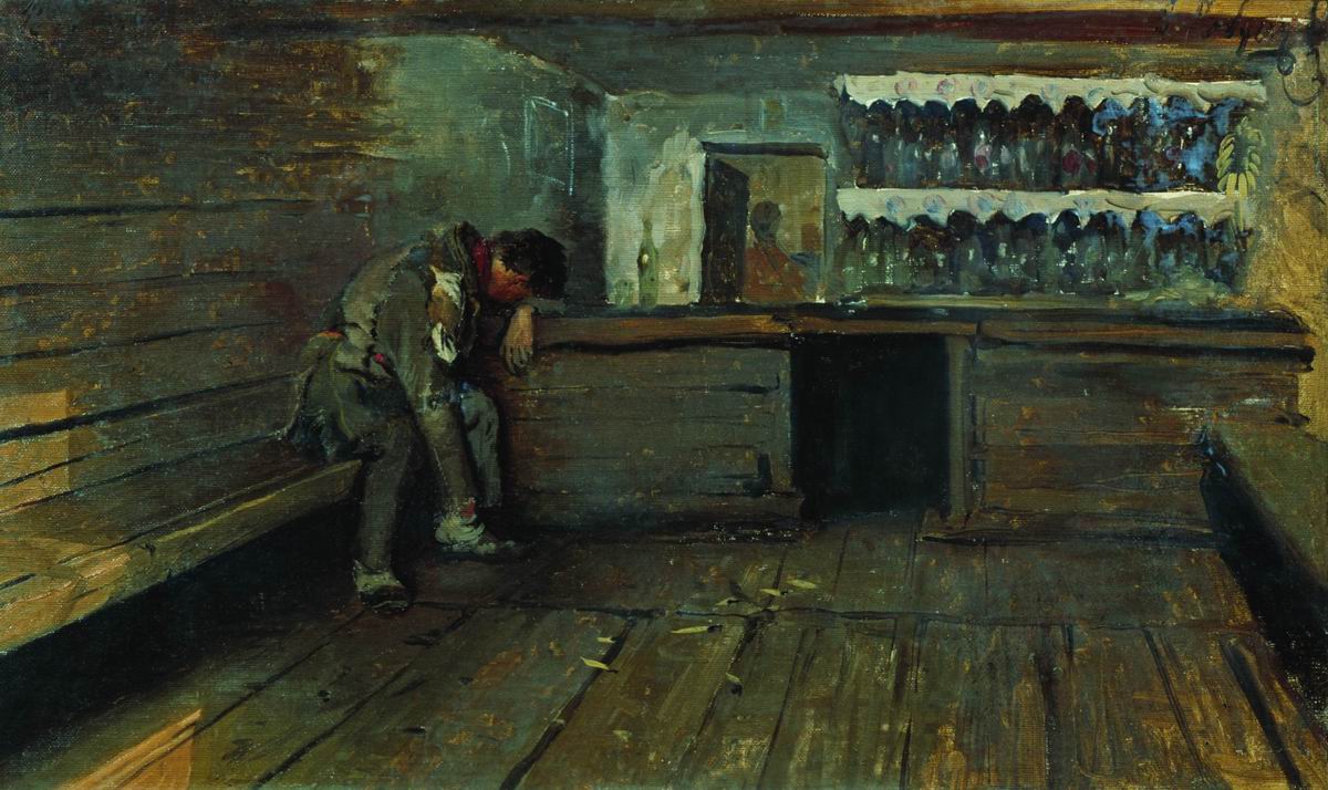 The Tavern by Andrei Petrovich Riabushkin,A3(16x12")Poster