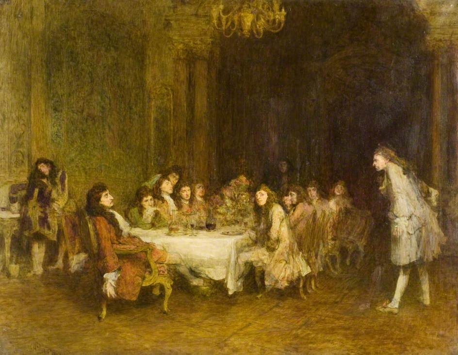The Voltaire Incident, vintage artwork by Sir William Quiller Orchardson, 12x8" (A4) Poster