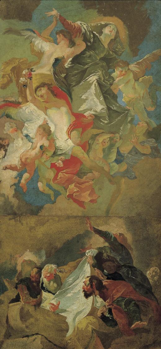 The Ascension of Mary, vintage artwork by Franz Anton Maulbertsch, 12x8" (A4) Poster