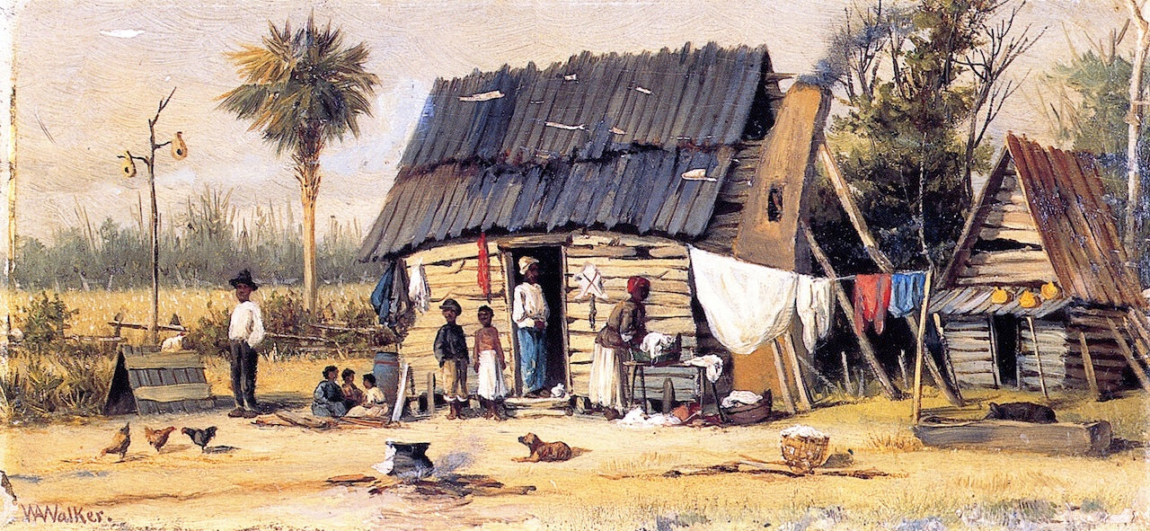 Drying the Wash, vintage artwork by William Aiken Walker, 12x8" (A4) Poster