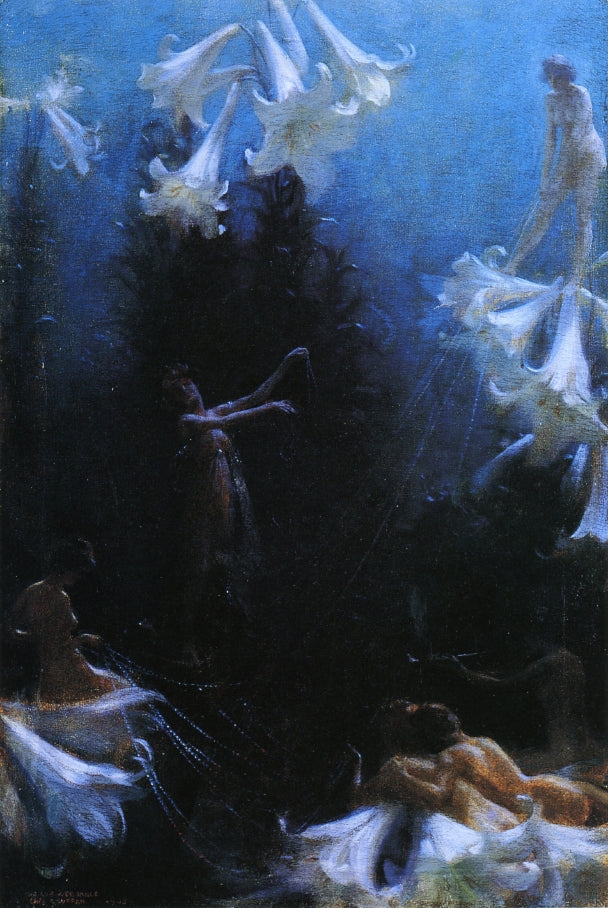 The Cobweb Cance, vintage artwork by Charles Courtney Curran, 12x8" (A4) Poster