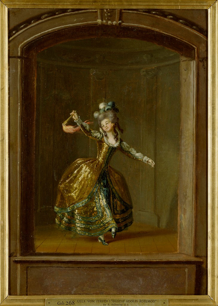 Ulrika Eleonora von Fersen, vintage artwork by Pehr Hilleström, 12x8" (A4) Poster
