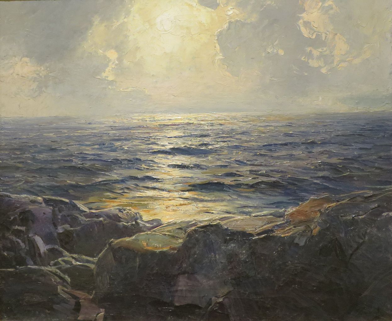 Moonrise by Frederick Judd Waugh,A3(16x12")Poster