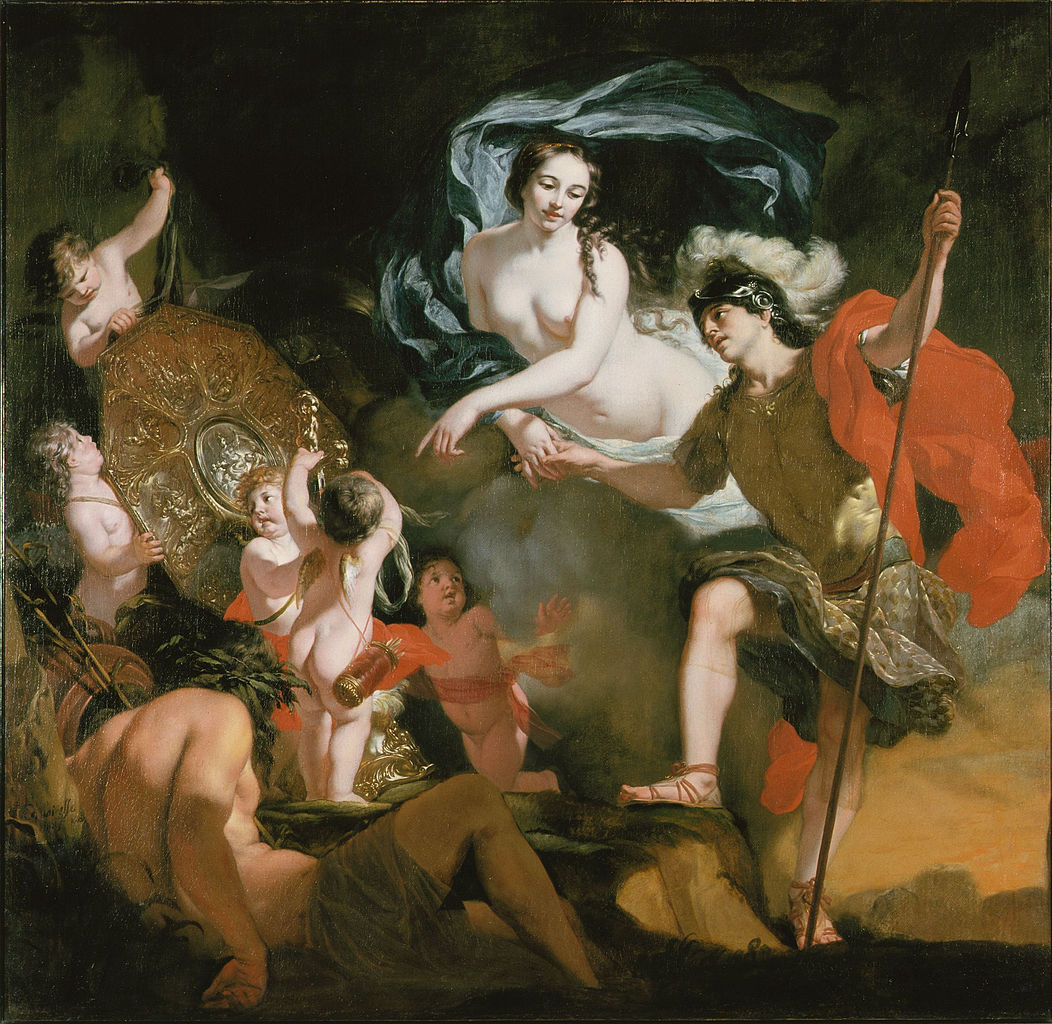 Venus Presenting Weapons to Aeneas, vintage artwork by Gerard de Lairesse, 12x8" (A4) Poster