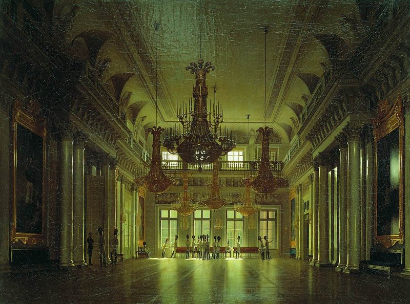 The Field Marshal Hall in the Winter Palace, vintage artwork by Sergei Zaryanko, A3 (16x12") Poster Print