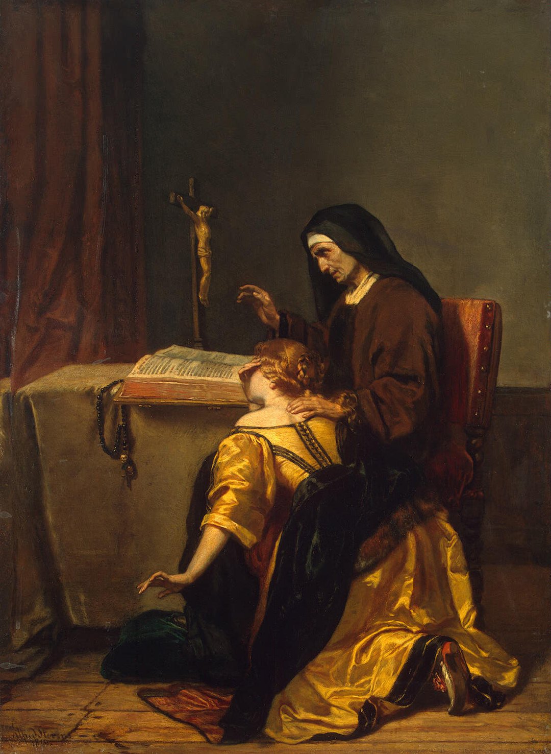 Absolution, vintage artwork by Alfred Émile Leopold Stevens, 12x8" (A4) Poster