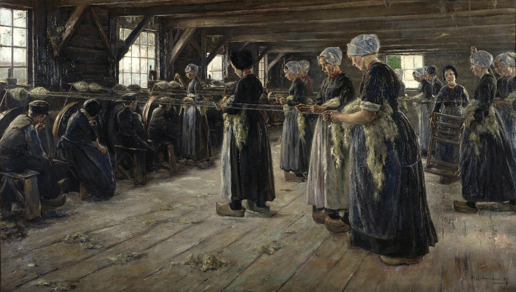 The Flax Barn in Laren, vintage artwork by Max Liebermann, 12x8" (A4) Poster
