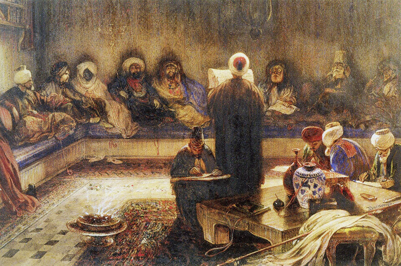 The Reading of a Firman, vintage artwork by Alexandre-Gabriel Decamps, A3 (16x12") Poster Print